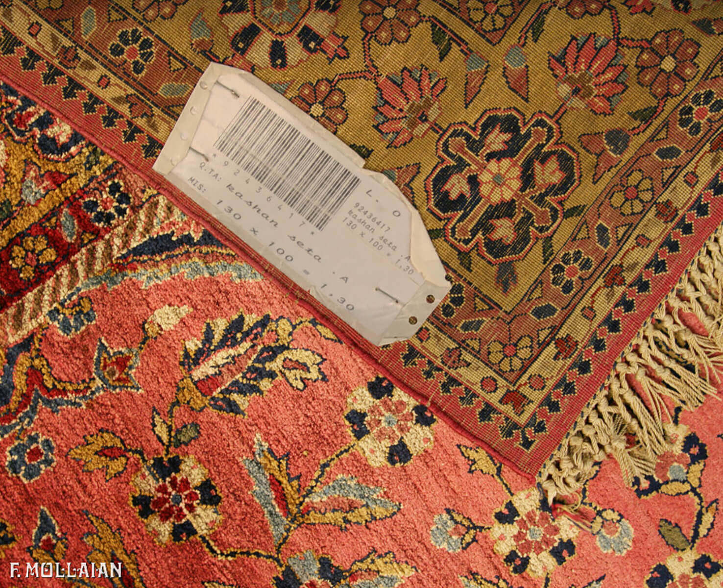 Antique Persian Kashan Silk Rug n°:92436417